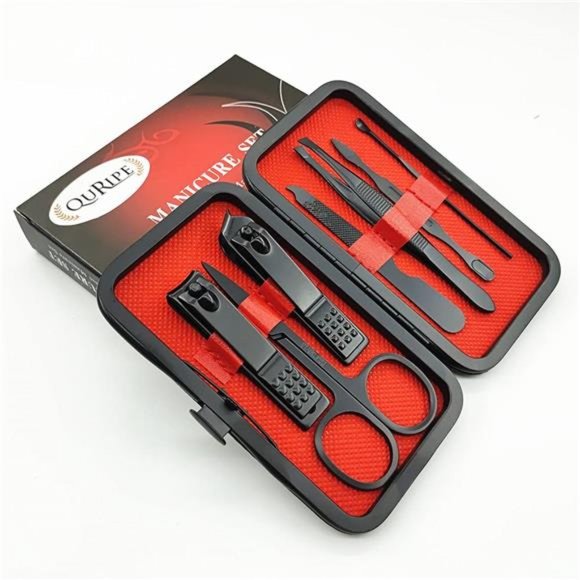 QURIPE 7pcs Manicure set, Nail Clippers Kit, Nail Clipping Tools Set
